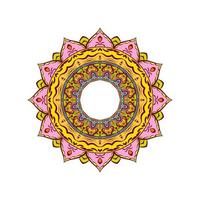 Colorful floral mandala background. Vector hand drawn doodle art. Decorative flower. Coloring book page.