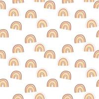 Cute children's seamless pattern with elements of boho, sun, rainbow, in cartoon style. Editable vector illustration.