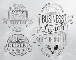 Elements business lunch grey vector