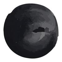 banner redondo de acuarela negra. ilustración vectorial vector