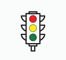 Traffic light icon vector logo design template