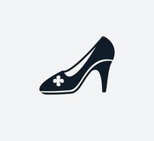 plantilla de diseño de logotipo de vector de icono de zapatos de mujer