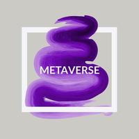 banner de ilustración vectorial o publicación con metaverso de acuarela y texto. ilustración de un elemento artístico para su diseño vector