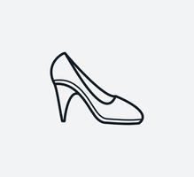 plantilla de diseño de logotipo de vector de icono de zapatos de mujer