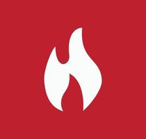 Fire icon vector logo design template