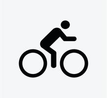 Bike icon vector logo design template flat style trendy