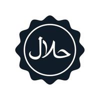 plantilla de diseño de logotipo de vector de icono halal