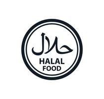 plantilla de diseño de logotipo de vector de icono halal