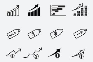 Growth bar arrows icon vector logo design template