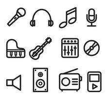 Music icon vector logo design template