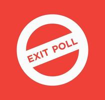 Exit poll icon vector logo design template