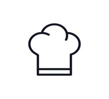 plantilla de diseño de logotipo de vector de icono de chef de sombrero