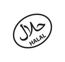 Halal icon vector logo design template