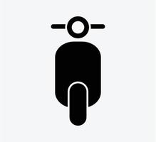 ilustración de diseño plano de vector de icono de scooter