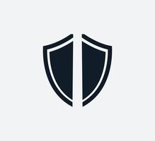 Shield and sword icon vector logo design template