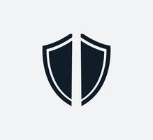 Shield and sword icon vector logo design template