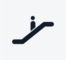 plantilla de logotipo de vector de icono de escalera mecánica