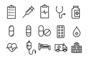 Medical icon vector logo design template