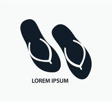 flip-flops icon vector logo design template