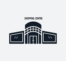 Building mall icon vector logo design template flat style trendy