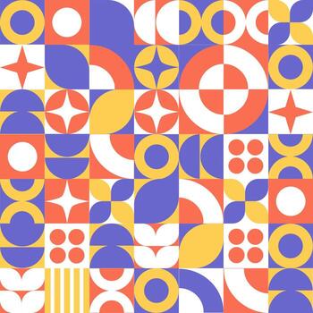 Geometric Shape Mosaic Pattern Background vector