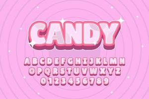 Modern Candy Text Style Effect vector