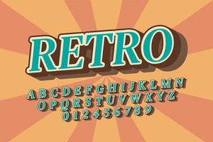 Modern Retro Text Style Effect vector