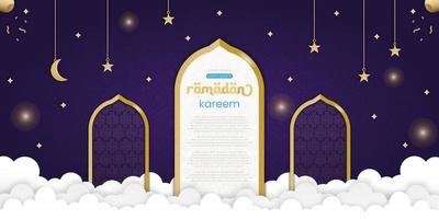 Ramadan night vector glittering stars