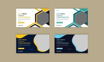 Corporate and business marketing agency web banner template design. vector