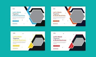 Corporate and business marketing agency web banner template design. vector