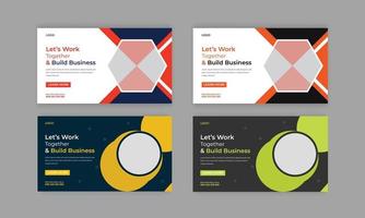 Corporate and business marketing agency web banner template design. vector