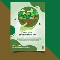 Environment Flyer Template vector