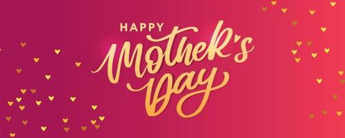 Happy Mothers Day lettering. Handmade calligraphy vector illustration. Mother's day card with flowers