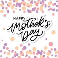 Happy Mother's Day Calligraphy greeting card banner Background vector