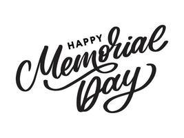 Happy Memorial Day - Stars and Stripes Letter vector