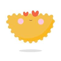 lindo emoji plano kawaii vector diseño dibujado a mano ilustración