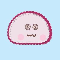 Cute emoji flat emoticon illustration hand drawn design vector