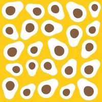 Avocado seamless pattern vector