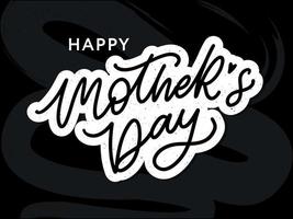 Happy Mother's Day Calligraphy greeting card banner Background vector