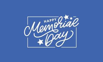 Happy Memorial Day - Stars and Stripes Letter vector