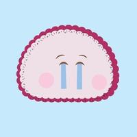 Cute emoji flat emoticon illustration hand drawn design vector