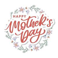 fondo de banner de tarjeta de felicitación de caligrafía de feliz día de la madre vector