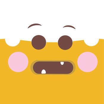 emoticono plano lindo emoji pegatina vector