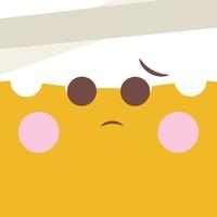emoticono cara lindo emoji ilustración kawaii expresión vector