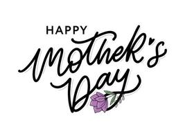 Happy Mother's Day Calligraphy greeting card banner Background vector