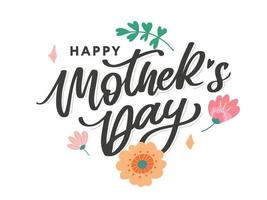 Happy Mother's Day Calligraphy greeting card banner Background vector