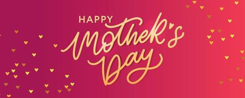 Happy Mother's Day Calligraphy greeting card banner Background vector