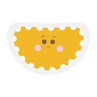 Cute emoji face vector