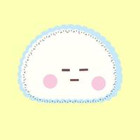 Cute emoji flat emoticon illustration hand drawn design vector