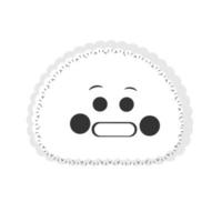 Flat cute emoticon vector